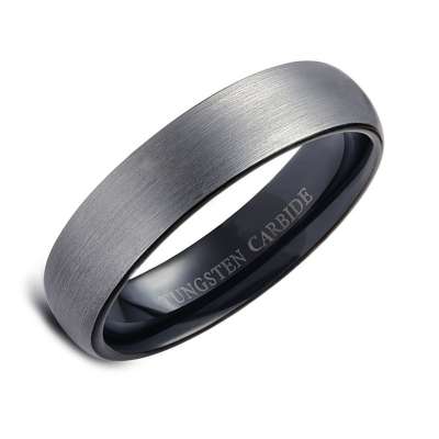 Jewelry Tungsten Rings for Men Wedding Engagement Band Brushed black gay man ring