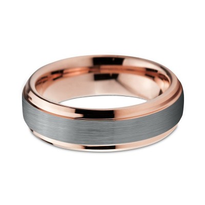 Men Women 18K Rose Gold Plated daniel wellington classic ring Brushed Polished Tungsten Carbide Wedding Band Ring